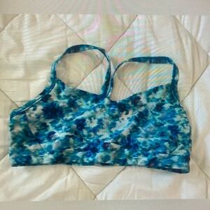 Blue Floral Women’s Swim Top